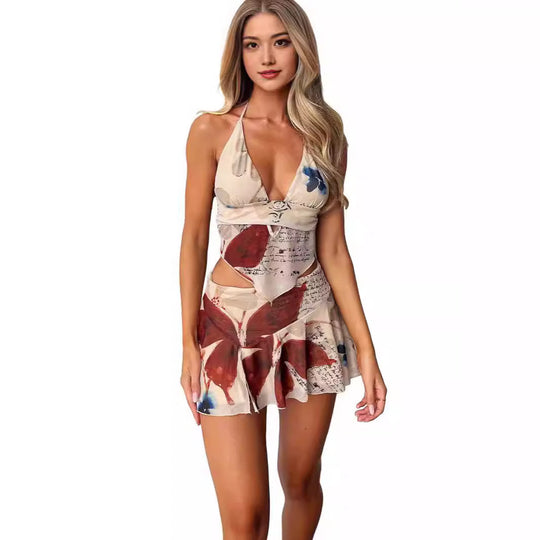 Damen Sommerkleid mit floralem Design EB
