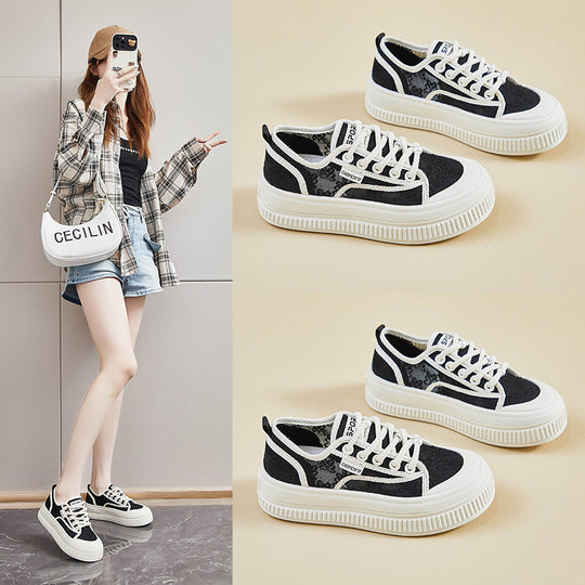 Damen Modische Sneaker mit atmungsaktiver Mesh-Oberfläche und rutschfester Sohle EB
