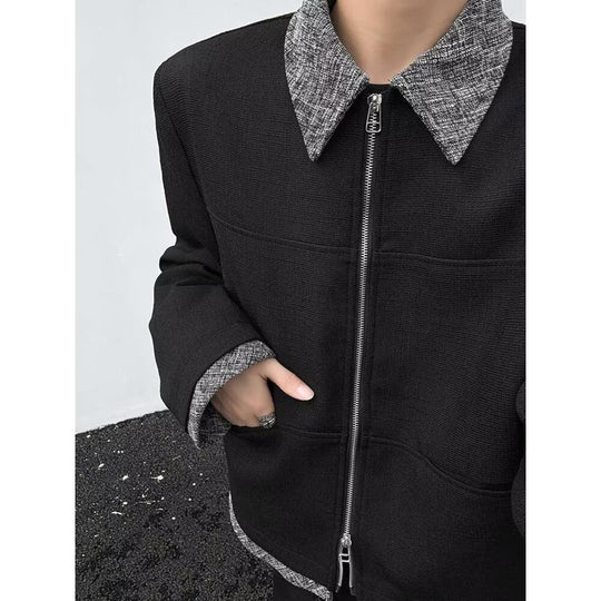 Herren moderne Übergangsjacke mit praktischen Taschen und stylishem Kragen EB