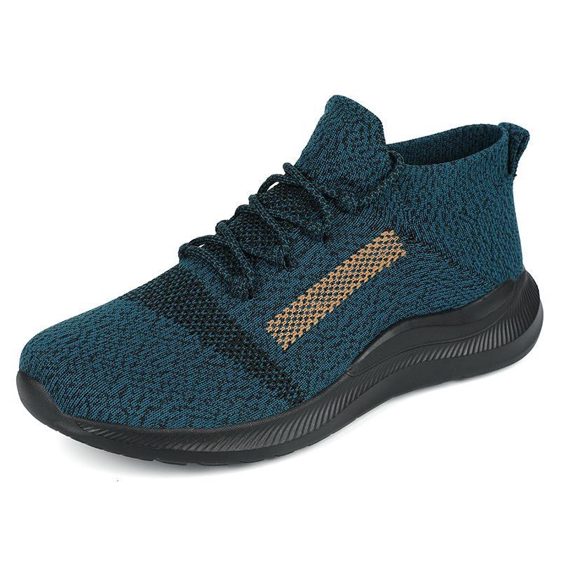 Damen Sportliche Strick-Sneaker mit hohem Knöchel und atmungsaktivem Design EB