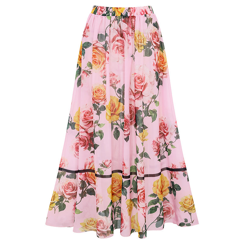 Damen Einseitiger Badeanzug mit floralem Drapierungsdesign EB