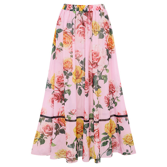 Damen Einseitiger Badeanzug mit floralem Drapierungsdesign EB