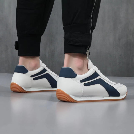 Damen Modische Alltagssneaker mit atmungsaktivem Leder und rutschfester Sohle EB