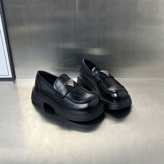 Damen modische Loafer mit komfortabler Sohle und eleganter Schnalle EB