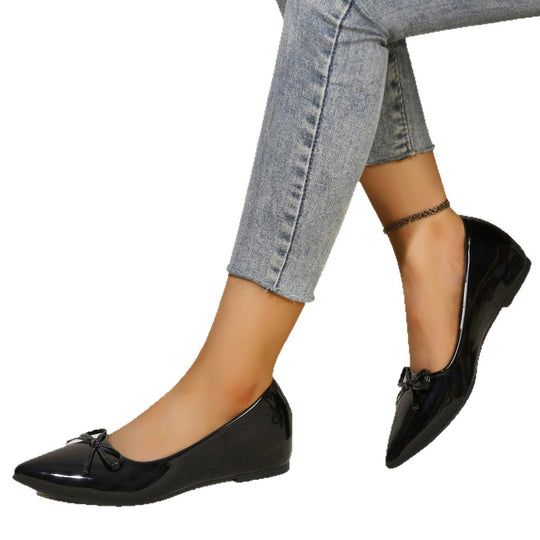 Damen Elegante Ballerinas mit modischem Schleifen-Detail EB