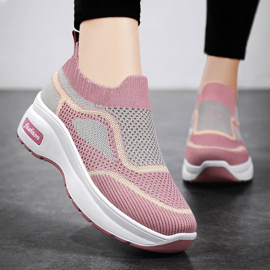 Damen nan ultraleichter Strick-Slip-On mit ergonomischer Keilsohle und herausnehmbarem Komforteinlagenfach EB
