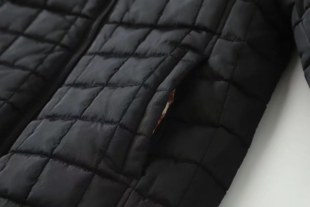 Damen gesteppte Thermo-Kapuzenjacke mit Teddyfleece-Innenlage EB