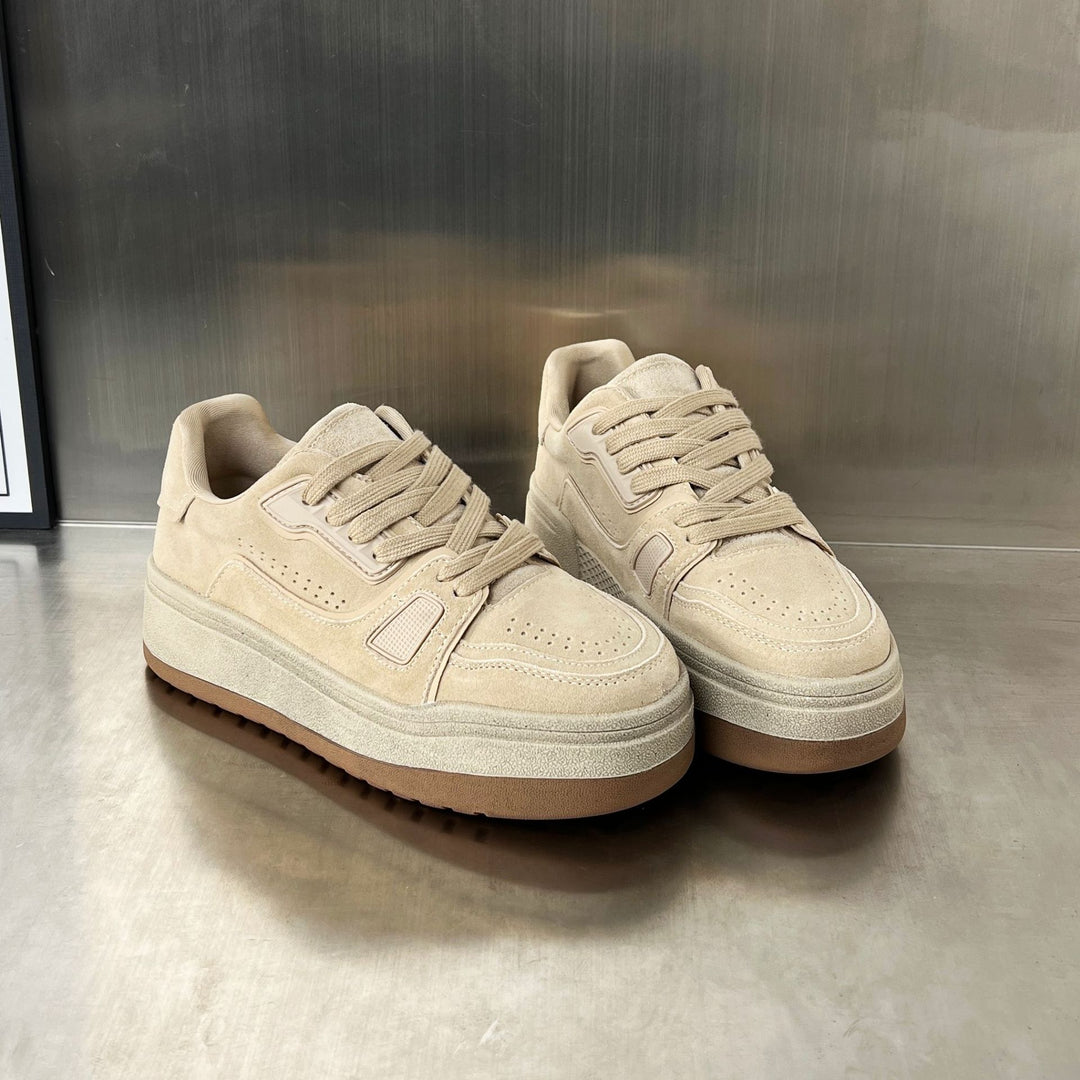 Damen Chunky Sneakers aus hochwertigem Wildleder mit bequemem Fußbett und rutschfester Sohle EB
