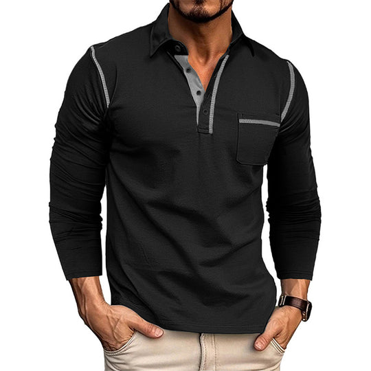 Herren Langarm Poloshirt EB