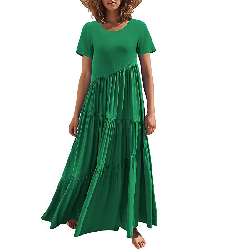 Damen Maxikleid mit lässiger Passform und fließendem Saum EB