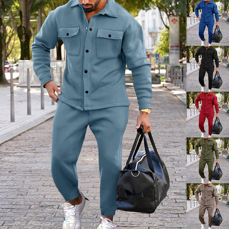 Herren Modischer Freizeitanzug mit stilvollen Brusttaschen und praktischen Details EB