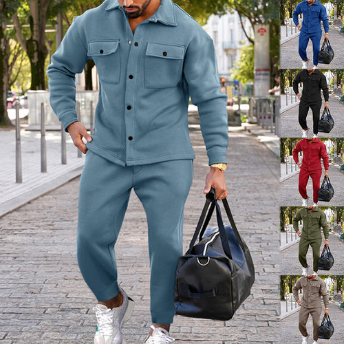 Herren Modischer Freizeitanzug mit stilvollen Brusttaschen und praktischen Details EB