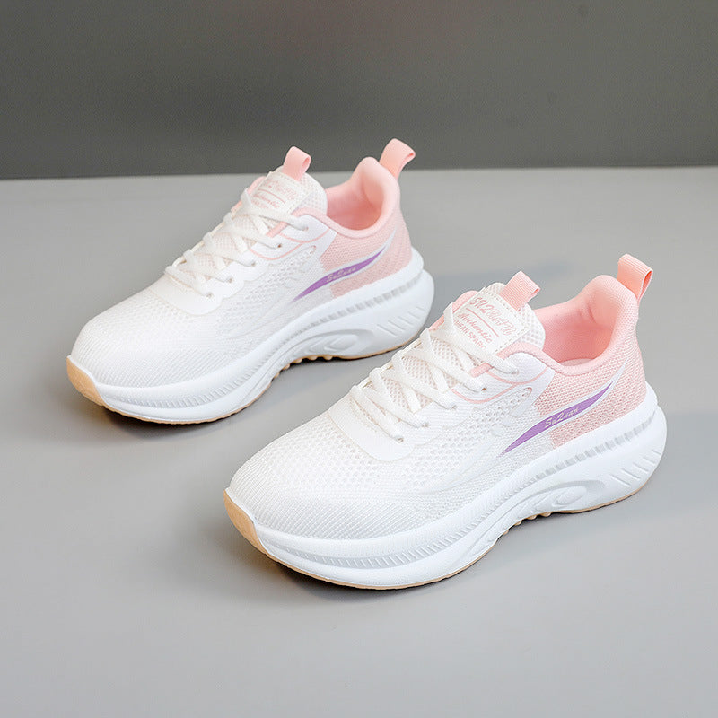 Damen Sportliche Sneakers mit atmungsaktivem Mesh-Obermaterial und dämpfendem Sohlenprofil EB
