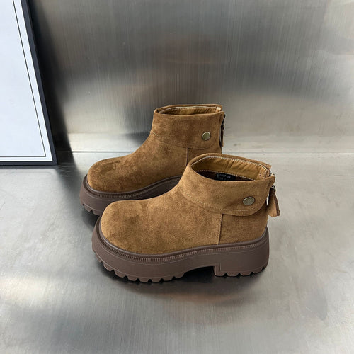 Damen Stiefeletten mit rutschfester Sohle und weichem Wildlederoberteil EB