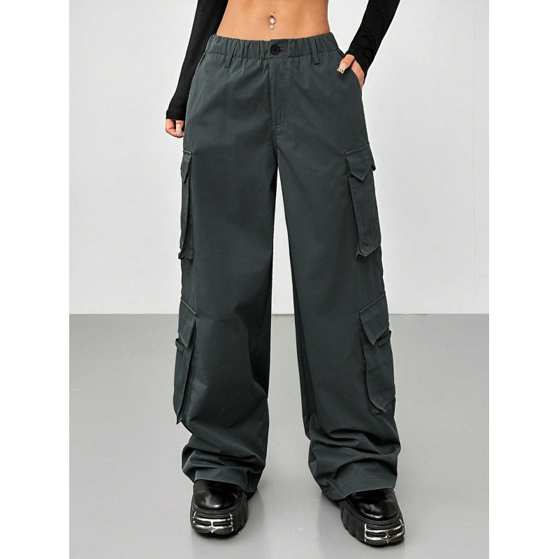 Damen Cargo-Hose mit weitem Schnitt und praktischen Taschen EB