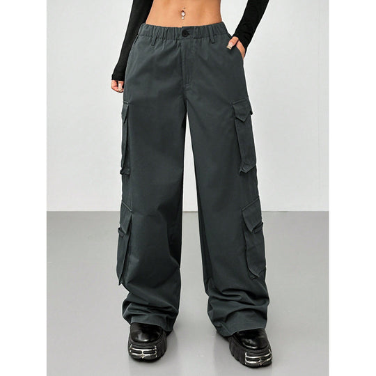 Damen Cargo-Hose mit weitem Schnitt und praktischen Taschen EB