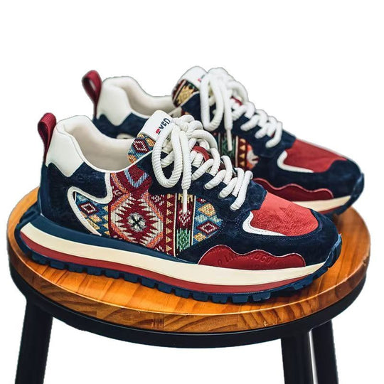 Damen Sportliche Sneakers mit modischem Tribal-Muster und rutschfester Sohle EB