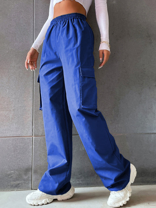 Damen Cargo-Hose mit elastischem Bund und praktischen Seitentaschen EB