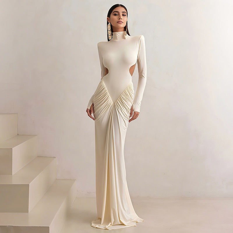 Damen Elegantes Maxikleid mit innovativem Schnitt und raffinierten Cut-Outs EB