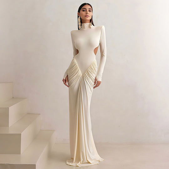 Damen Elegantes Maxikleid mit innovativem Schnitt und raffinierten Cut-Outs EB