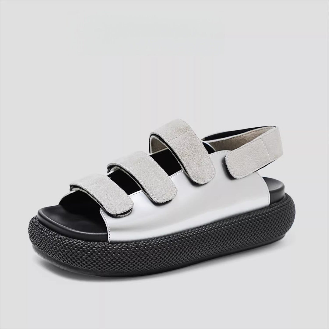 Damen Komfortable Sandalen mit verstellbaren Klettverschlüssen und luftiger Sohle EB