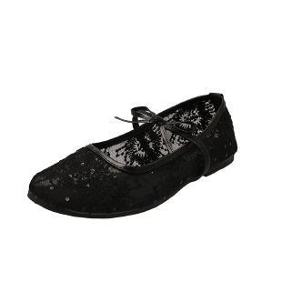 Damen Elegante Ballerinas mit dekorativem Schleifen-Design und glitzernden Applikationen EB