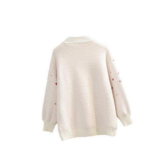 Damen Kuscheliger Weihnachtspullover mit festlichem Rentierdesign EB