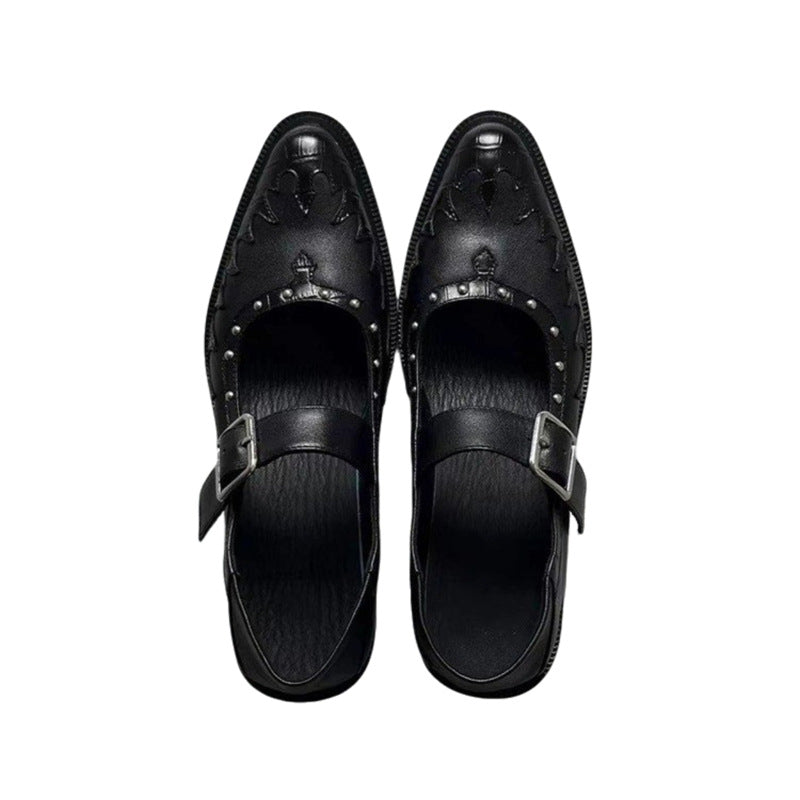 Damen elegante Slingback-Pumps mit dekorativer Schnalle EB