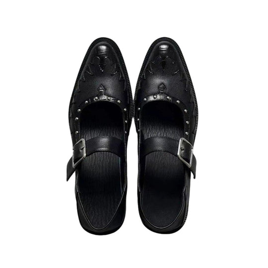Damen elegante Slingback-Pumps mit dekorativer Schnalle EB