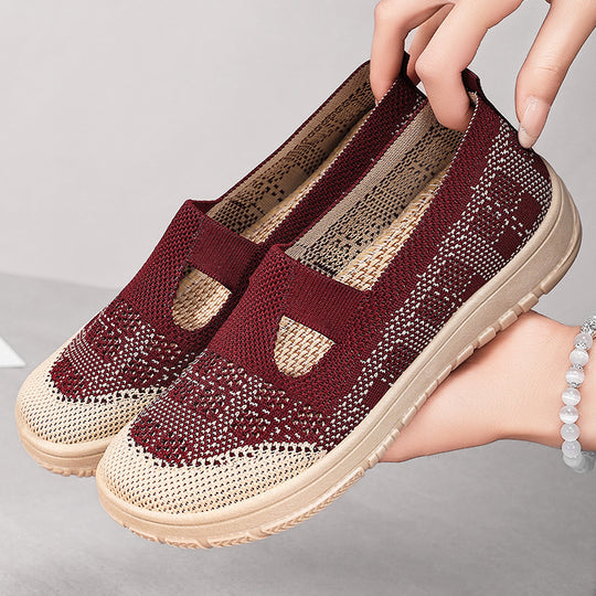 Damen Atmungsaktive Slip-On Clogs mit elastischer Struktur EB