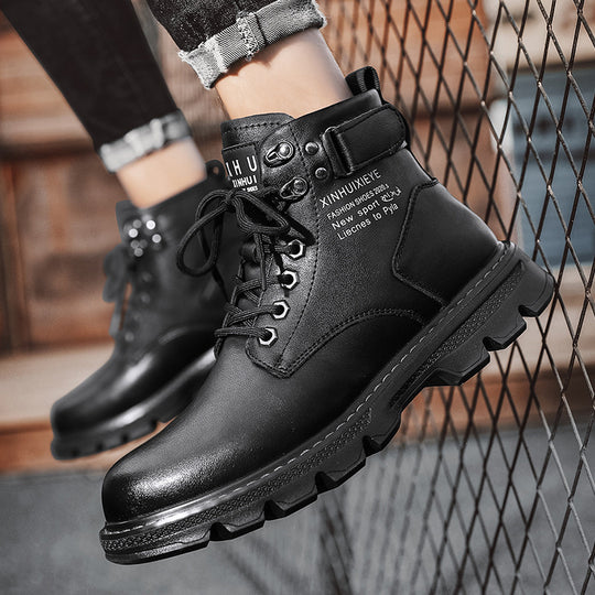 Herren robuste Schnürstiefel mit dämpfender Sohle EB