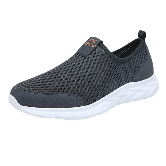 Herren leichte Slip-On Laufsneaker mit nahtlosem Maschenoberteil und stoßdämpfender Wellen-EVA-Sohle EB