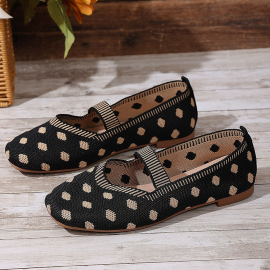 Damen Bequeme und stylische Ballerinas mit elastischem Riemen EB