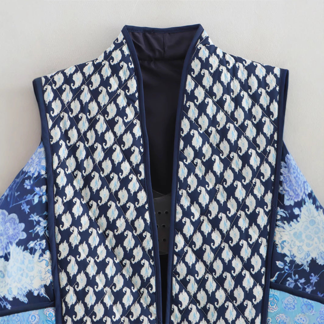 Damen Stilvolle Patchwork-Jacke EB