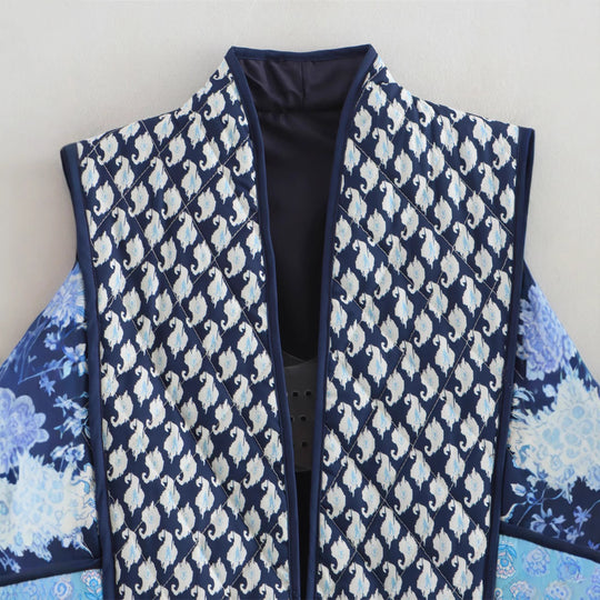 Damen Stilvolle Patchwork-Jacke EB