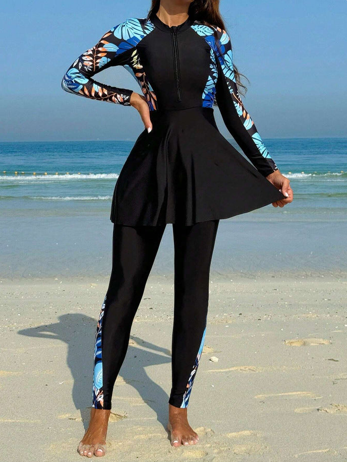 Damen Longsleeve Rashguard mit Rock EB