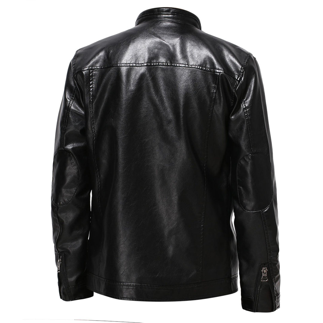 Herren stylische Motorradjacke mit asymmetrischem Reißverschluss und hochwertigen Details EB