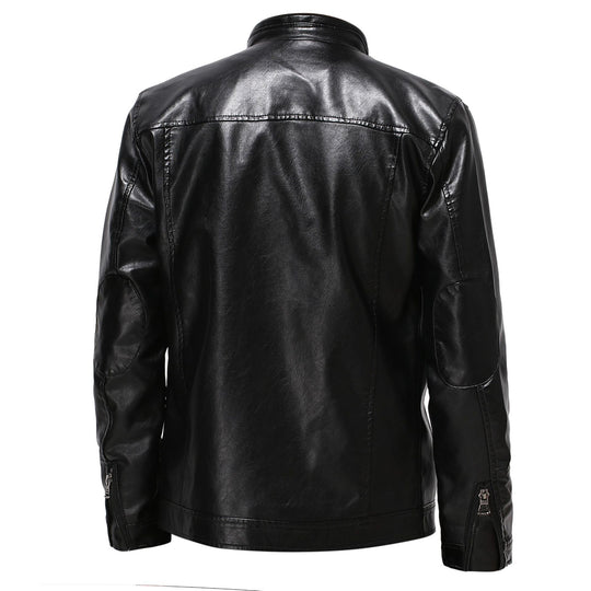 Herren stylische Motorradjacke mit asymmetrischem Reißverschluss und hochwertigen Details EB
