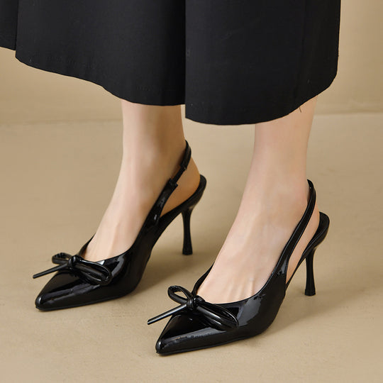 Damen Slingback-Pumps mit elegantem Schleifen-Detail EB