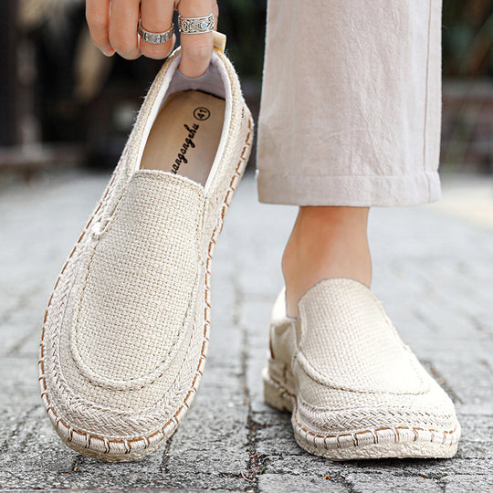 Damen Bequeme Slip-On Espadrilles mit elastischem Obermaterial und ökologischer Sohle EB