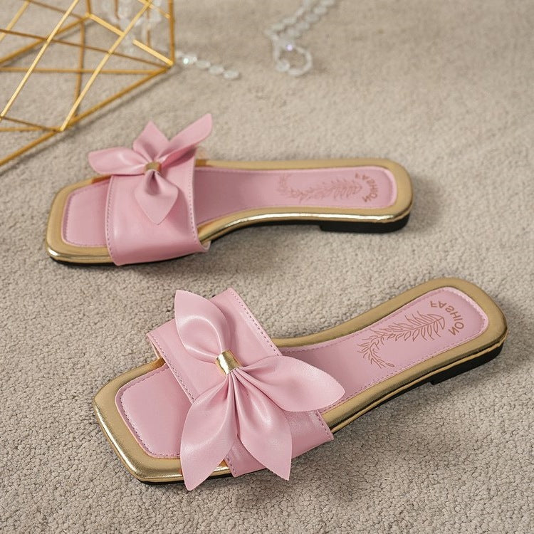 Damen Badesandalen mit eleganter Schleifenapplikation EB