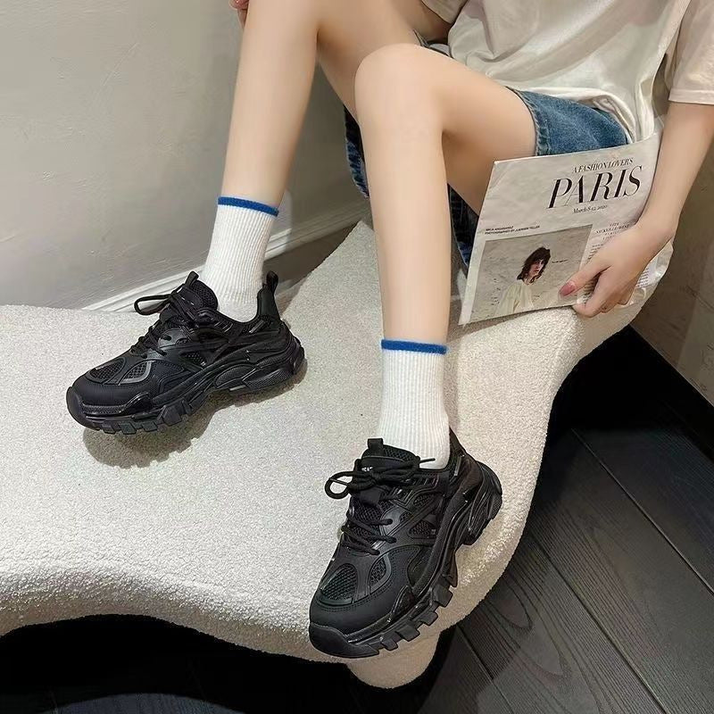 Damen Sportliche Sneakers mit atmungsaktiver Netzstruktur und rutschfester Sohle EB