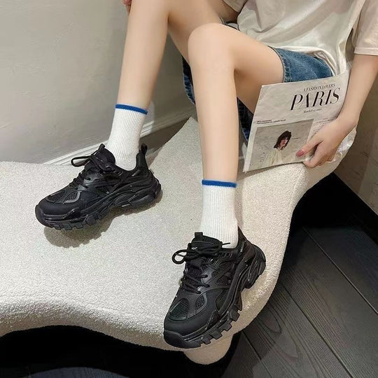 Damen Sportliche Sneakers mit atmungsaktiver Netzstruktur und rutschfester Sohle EB
