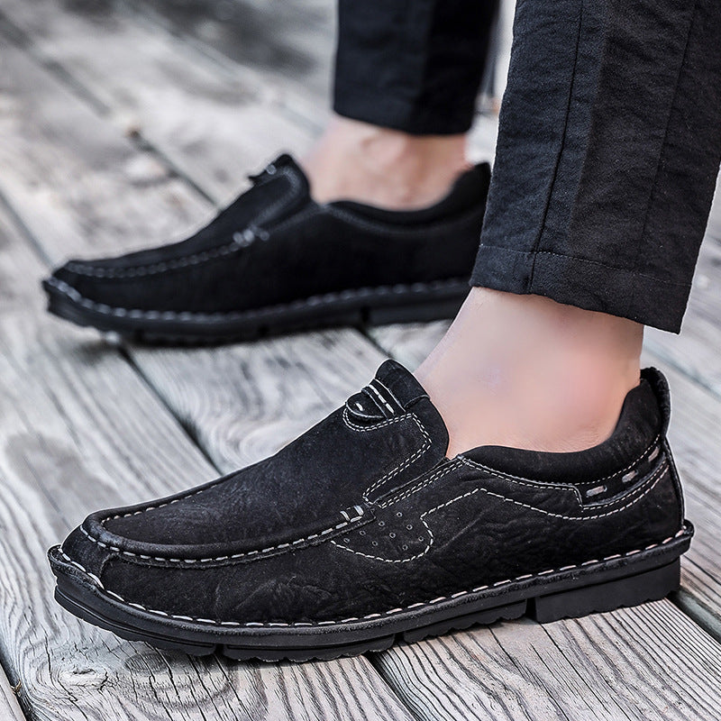 Herren elegante Slipper aus hochwertigem Leder mit weichem Innenfutter EB
