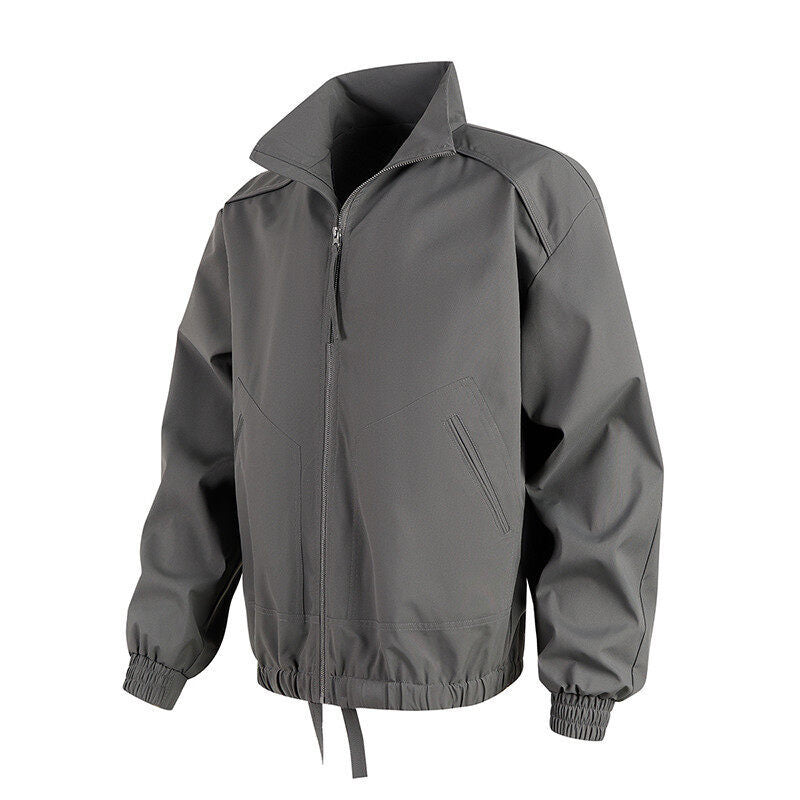 Herren lässige Übergangsjacke mit hohem Kragen und praktischen Taschen EB