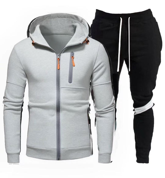 Herren sportliche Kapuzenjacke mit praktischem Reißverschluss und Jogginghose EB