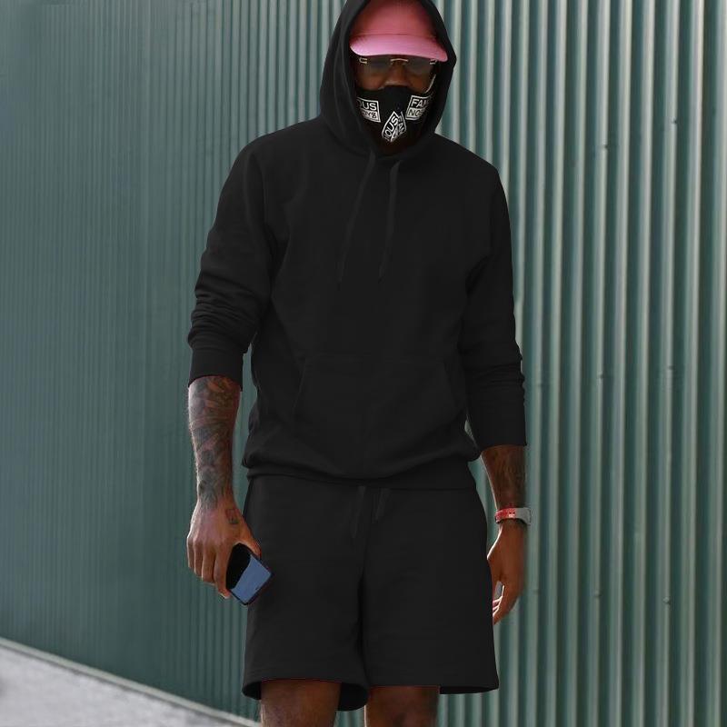EB Herren Hoodie-Shorts-Set mit Kängurutasche