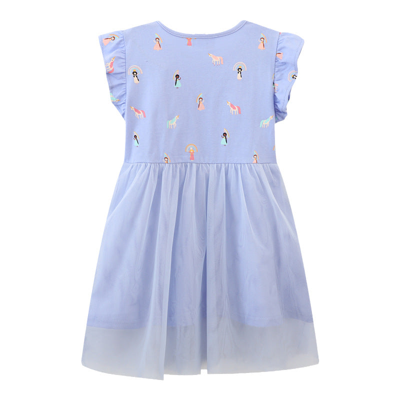 Mädchen Tüll Kleid mit tierischen Applikationen EB