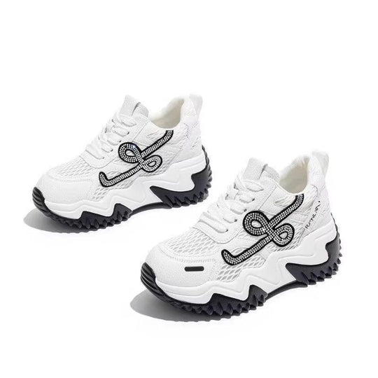 Damen Sportliche Chunky Sneakers mit atmungsaktivem Obermaterial EB