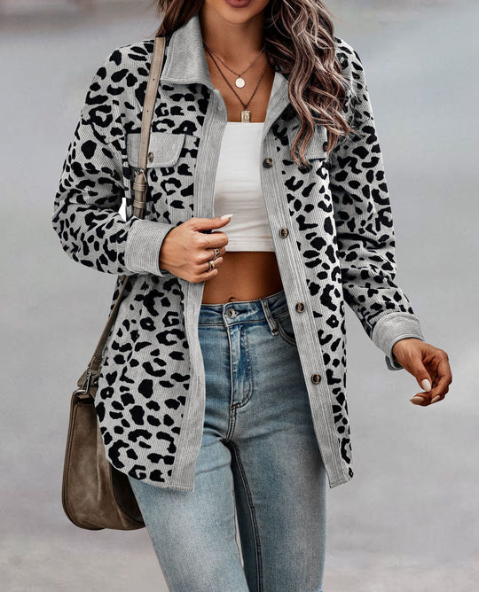 Damen lässige und modische Karo-Jacke EB